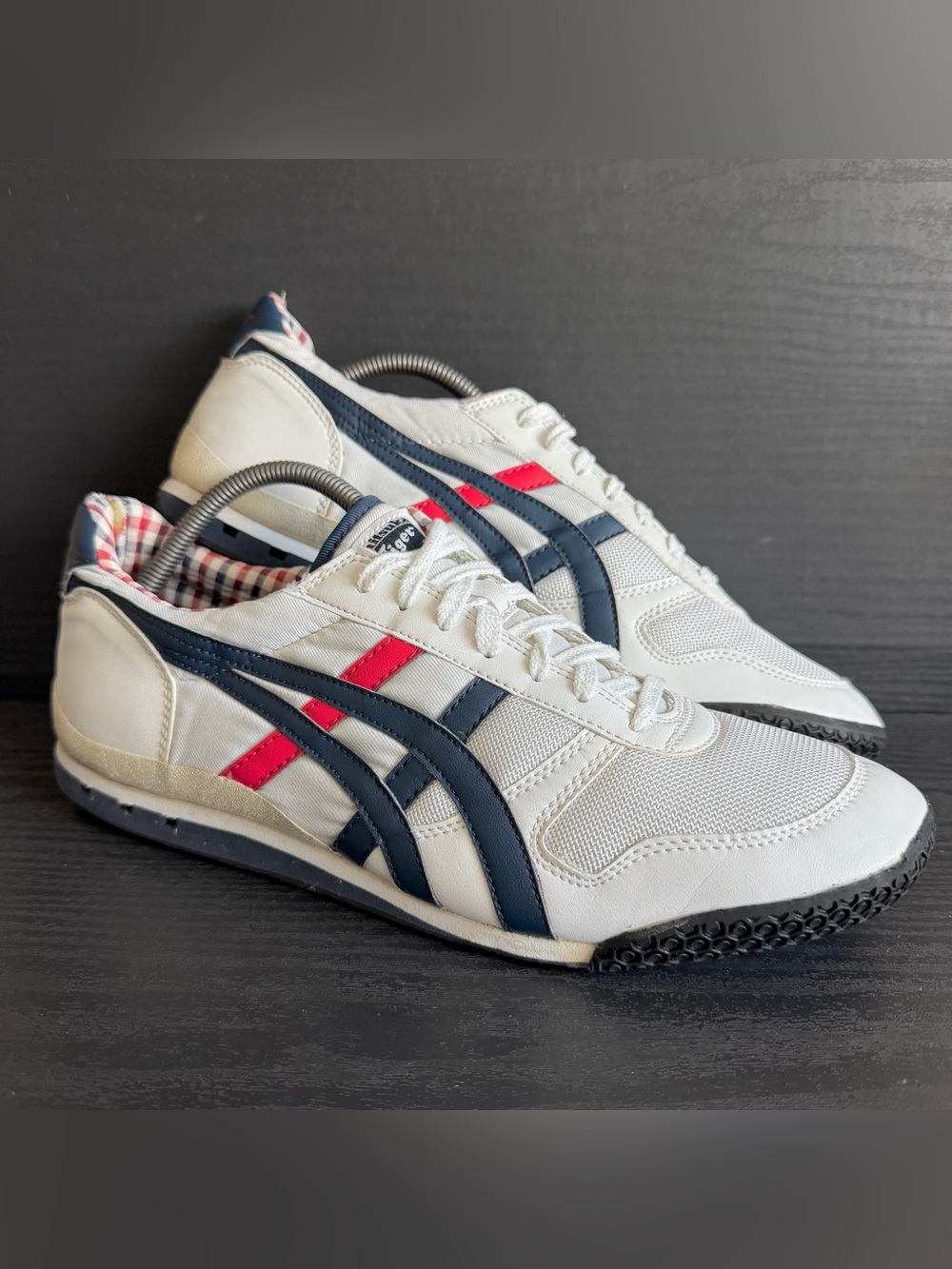 Vintage Onitsuka Tiger Men’s Ultimate 81 Retro Sneakers Sz 11.5 White Red Blue